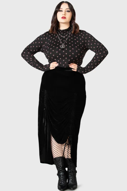 Daldina Midi Skirt [PLUS] sold by Killstar