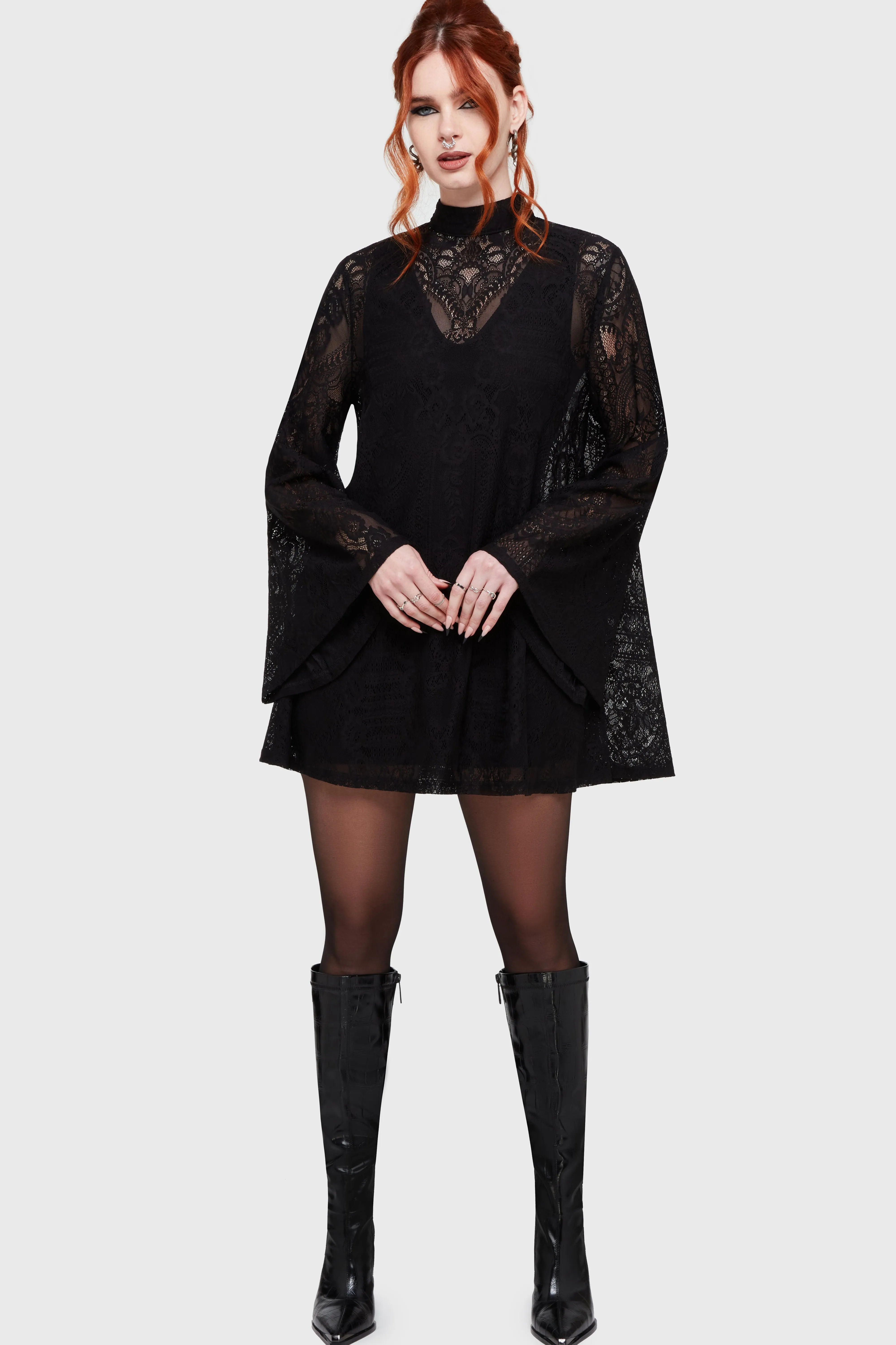 Waltz In Mourning Mini Dress sold by Killstar product image thumbnail 3