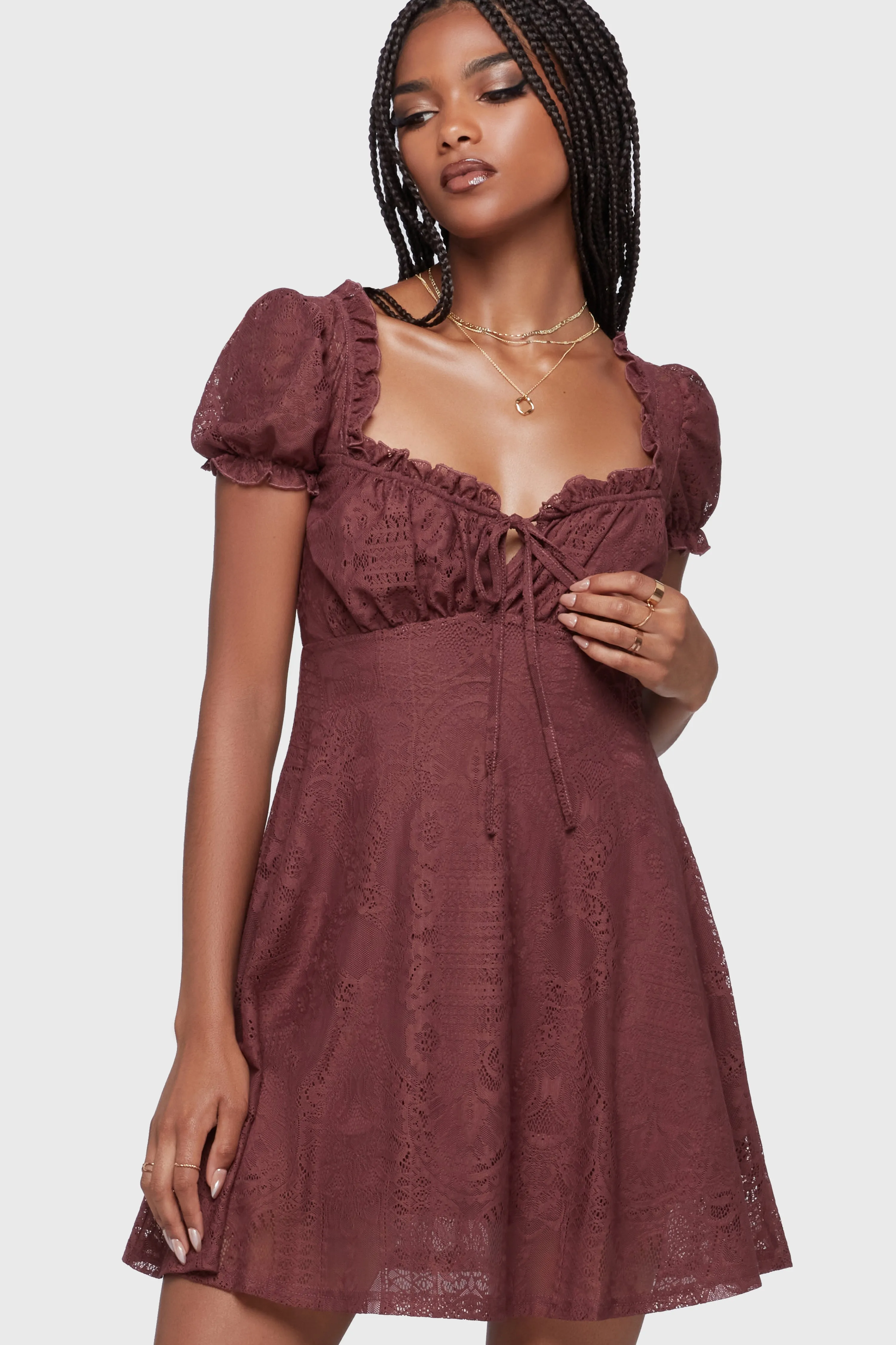 Lilith's Garden Mini Dress sold by Killstar product image thumbnail 4