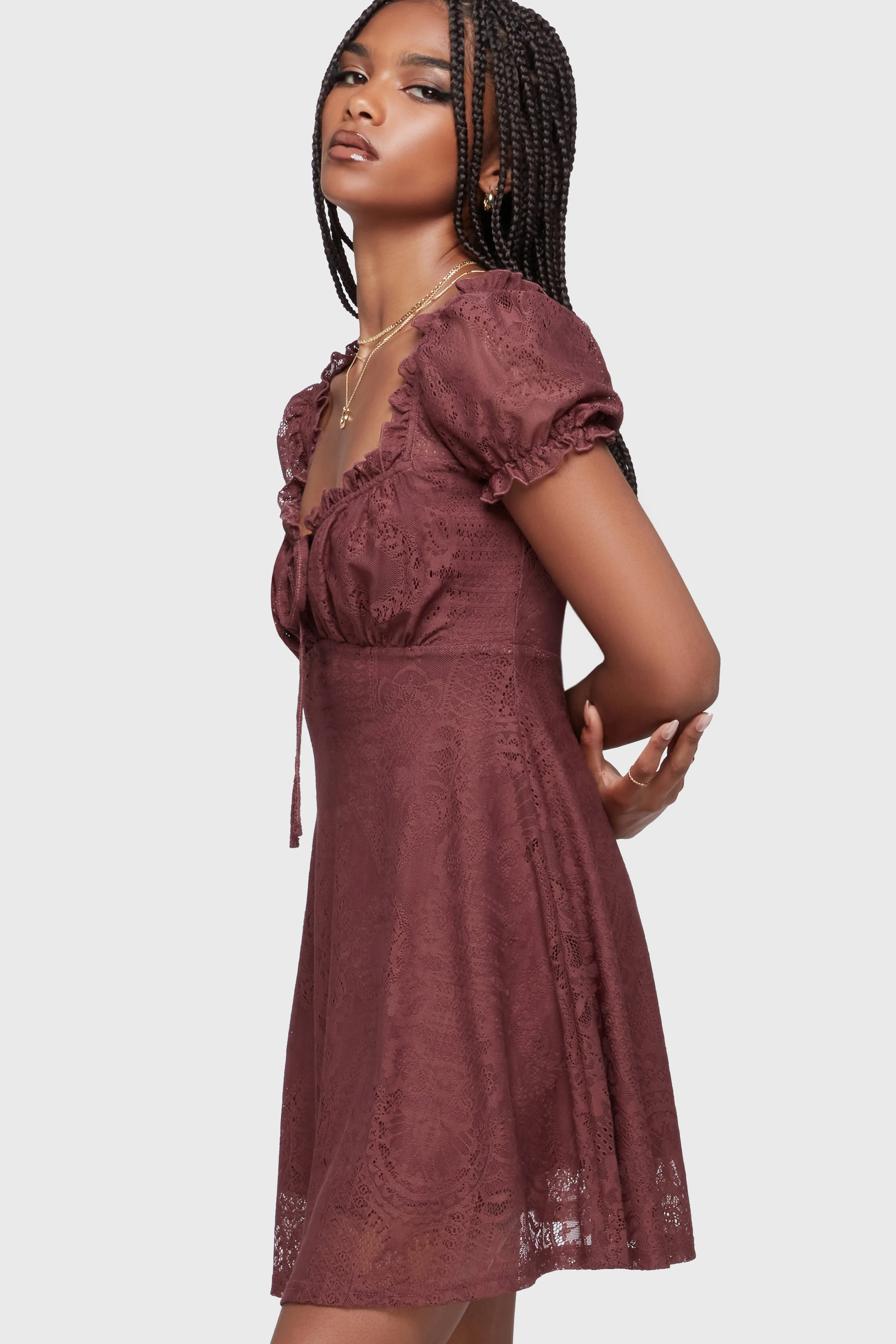 Lilith's Garden Mini Dress sold by Killstar product image thumbnail 5