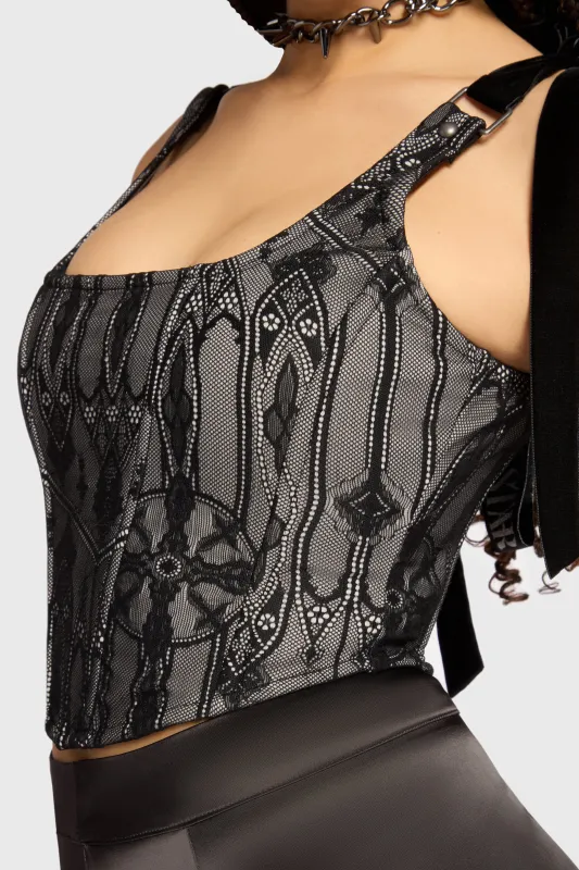 Hallowed Obscura Corset made by Killstar