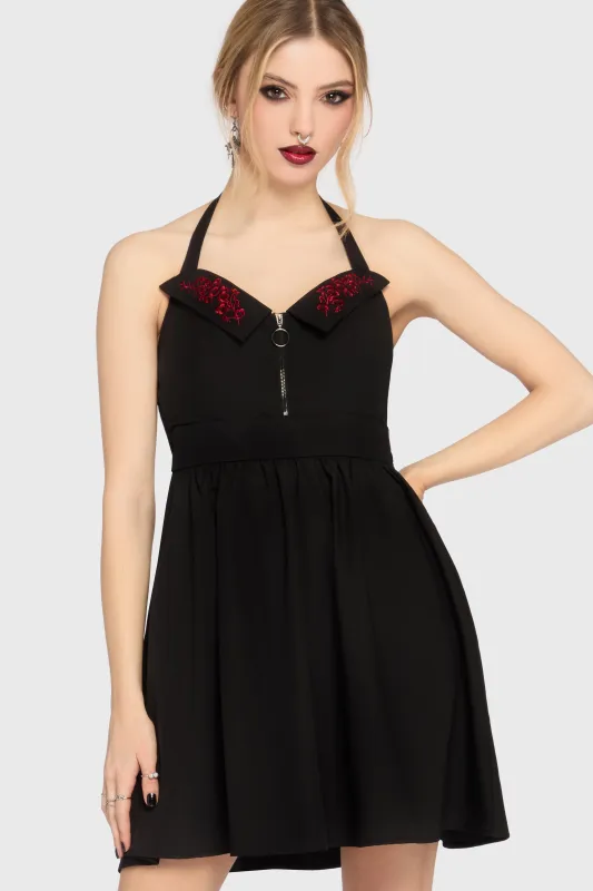 Devil's Darling Halter Neck Mini Dress made by Killstar