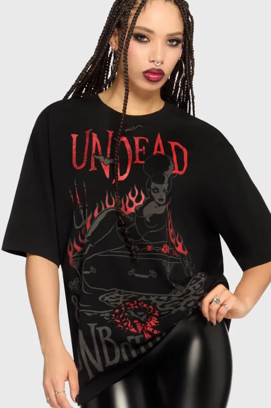 Undead & Unbothered Boxy T Shirt made by Killstar