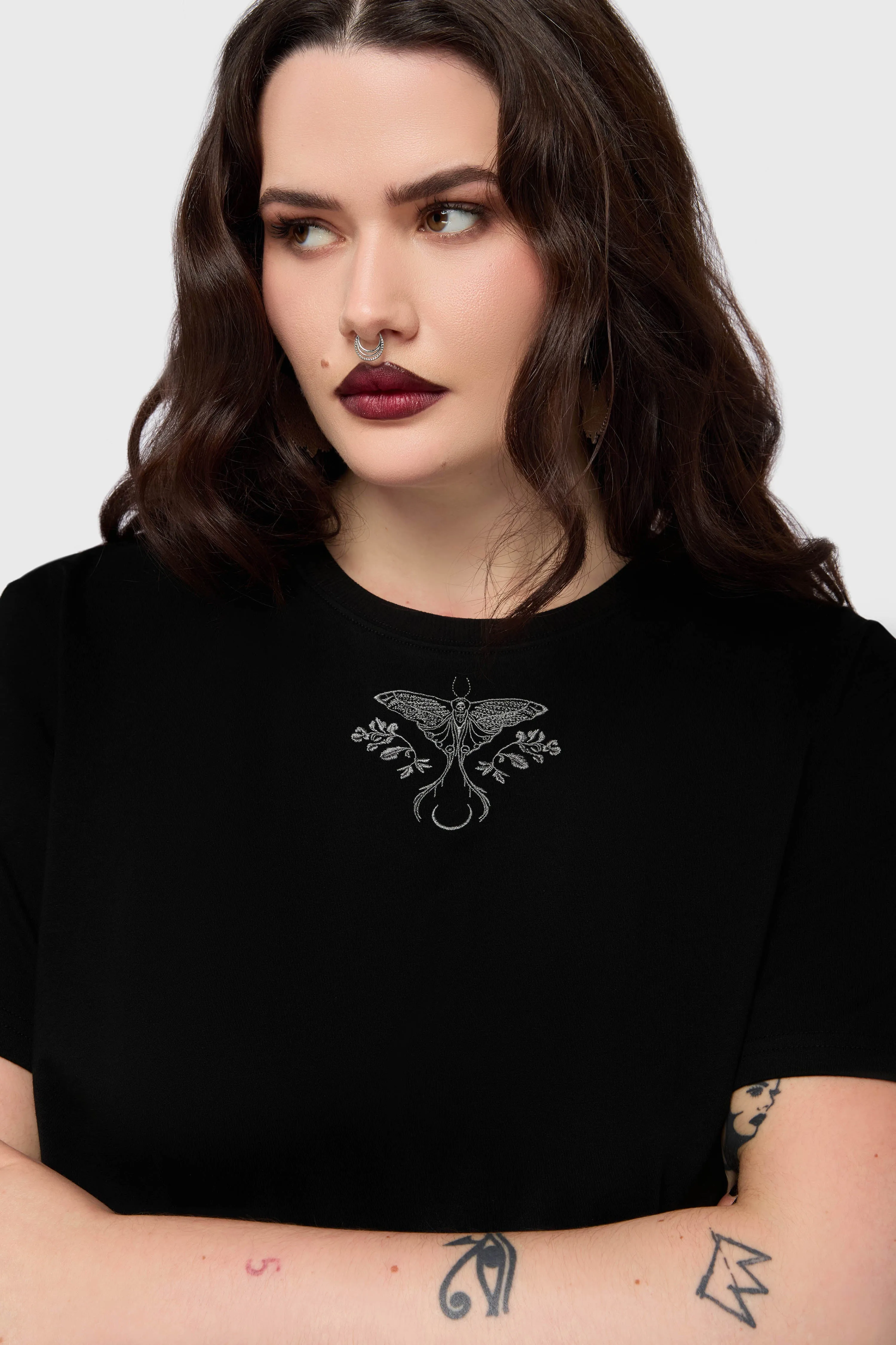 Gaia Adorned Embroidered T Shirt sold by Killstar product image thumbnail 2
