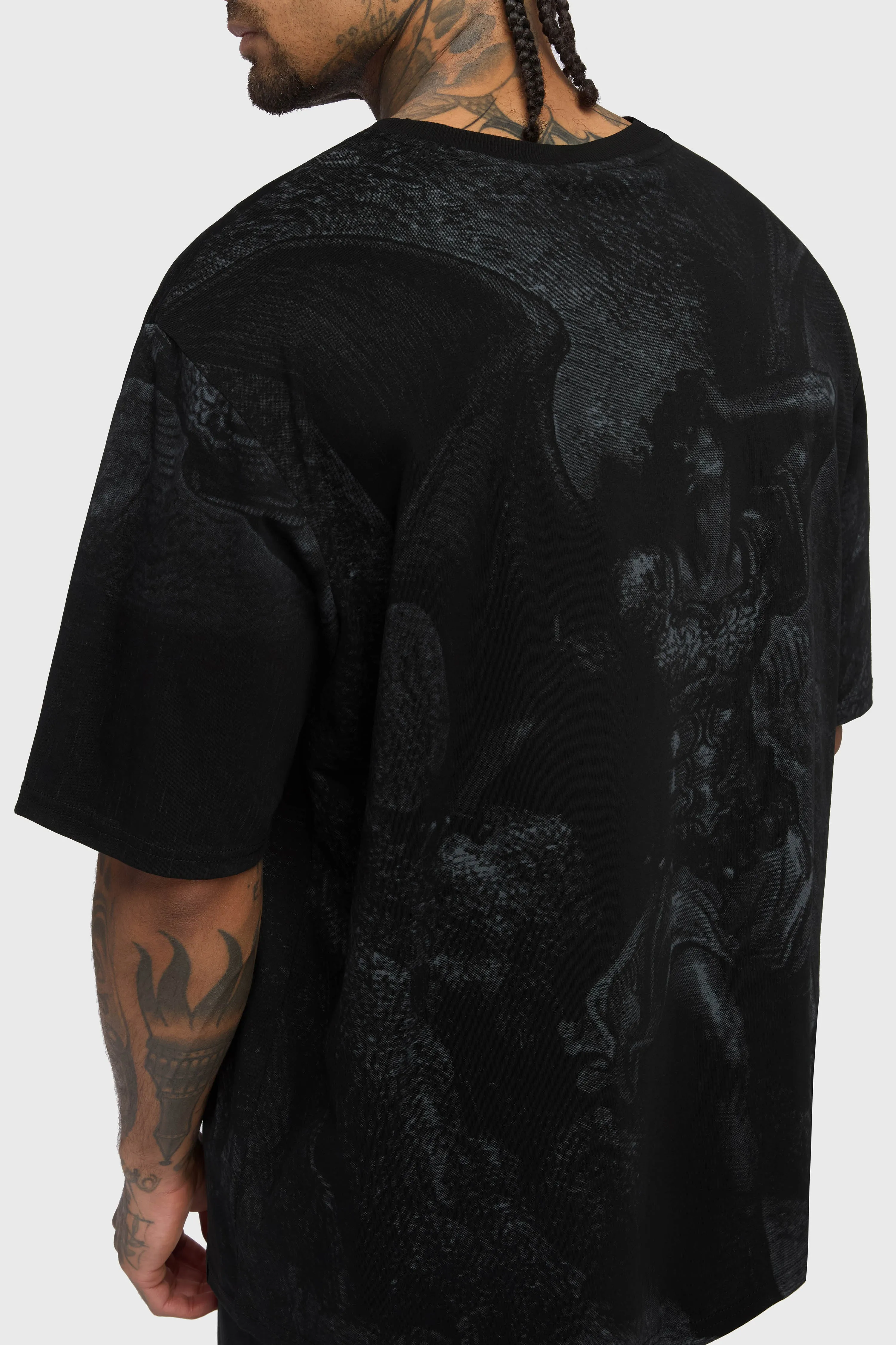 Noir Relic Oversized T Shirt sold by Killstar product image thumbnail 4