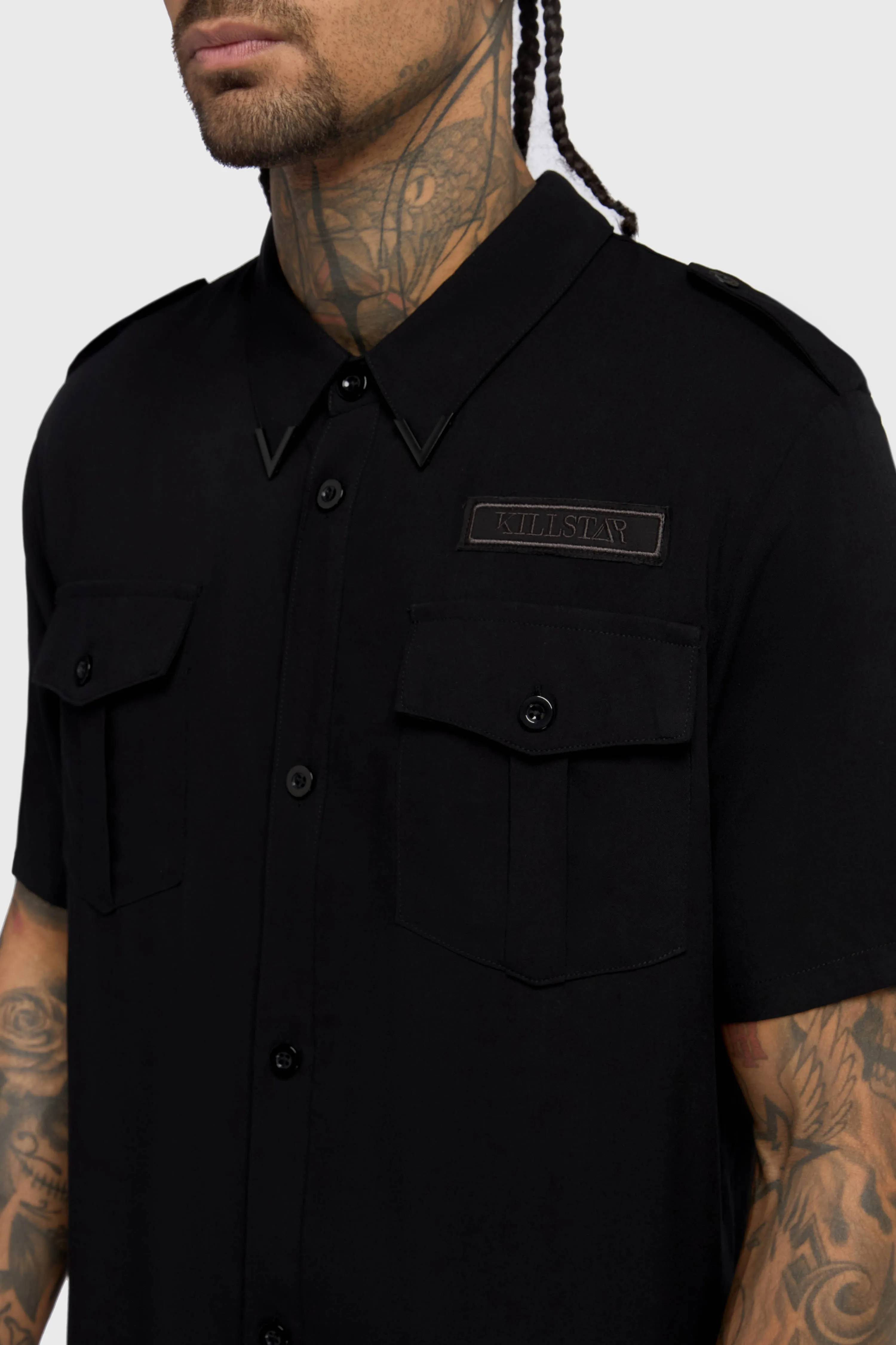 Crypt Threads Button Up Shirt sold by Killstar