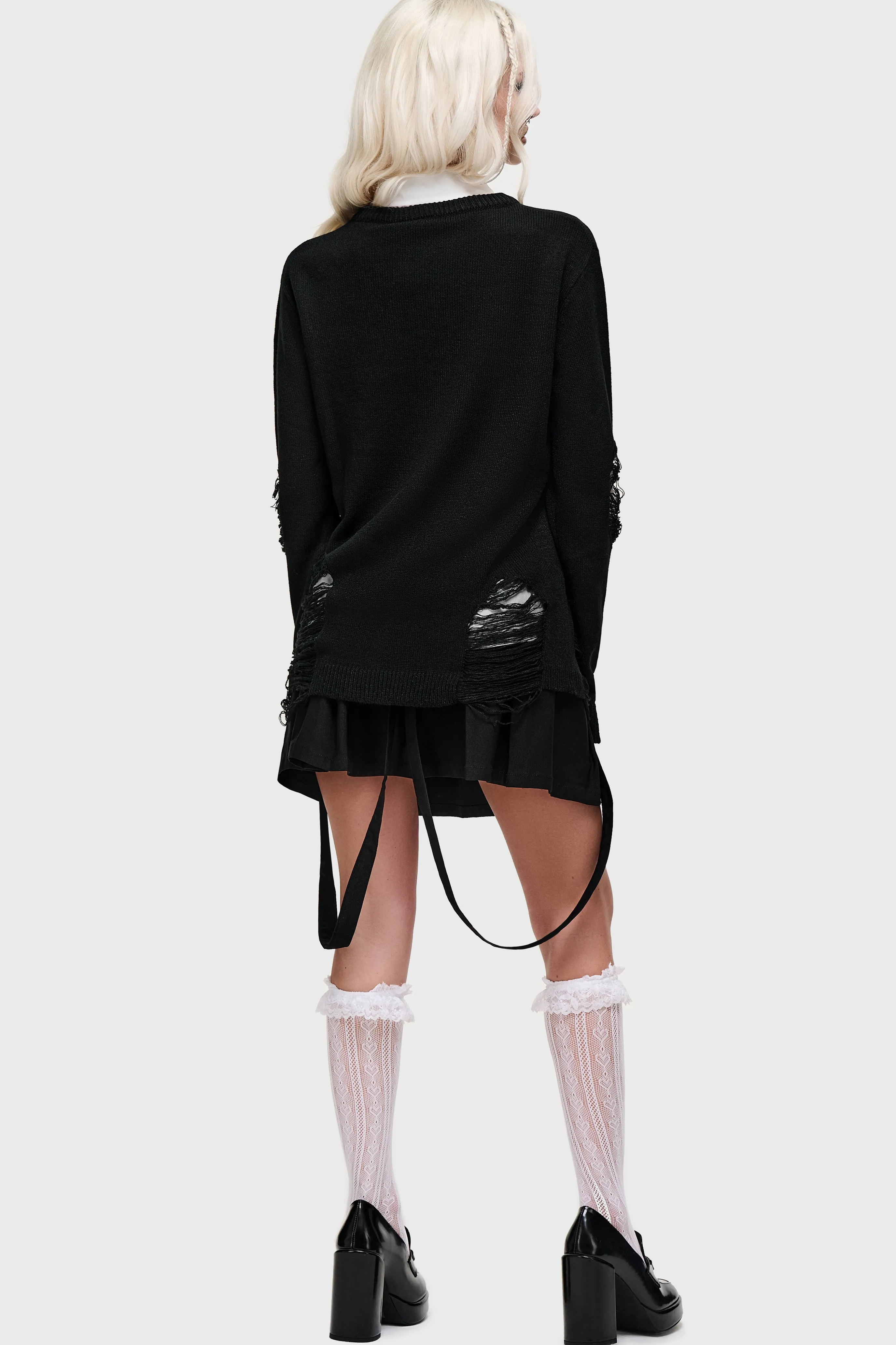 Fang Knitted Sweater sold by Killstar product image thumbnail 4