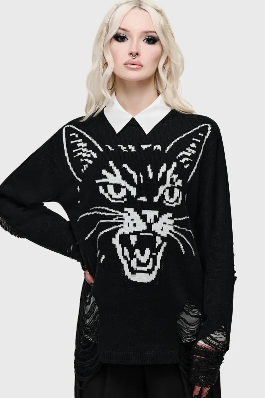 Fang Knitted Sweater made by Killstar
