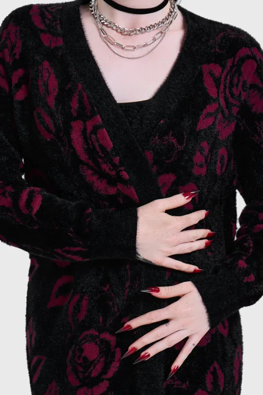 FUNERAL ROSE KNITTED CARDIGAN made by Killstar
