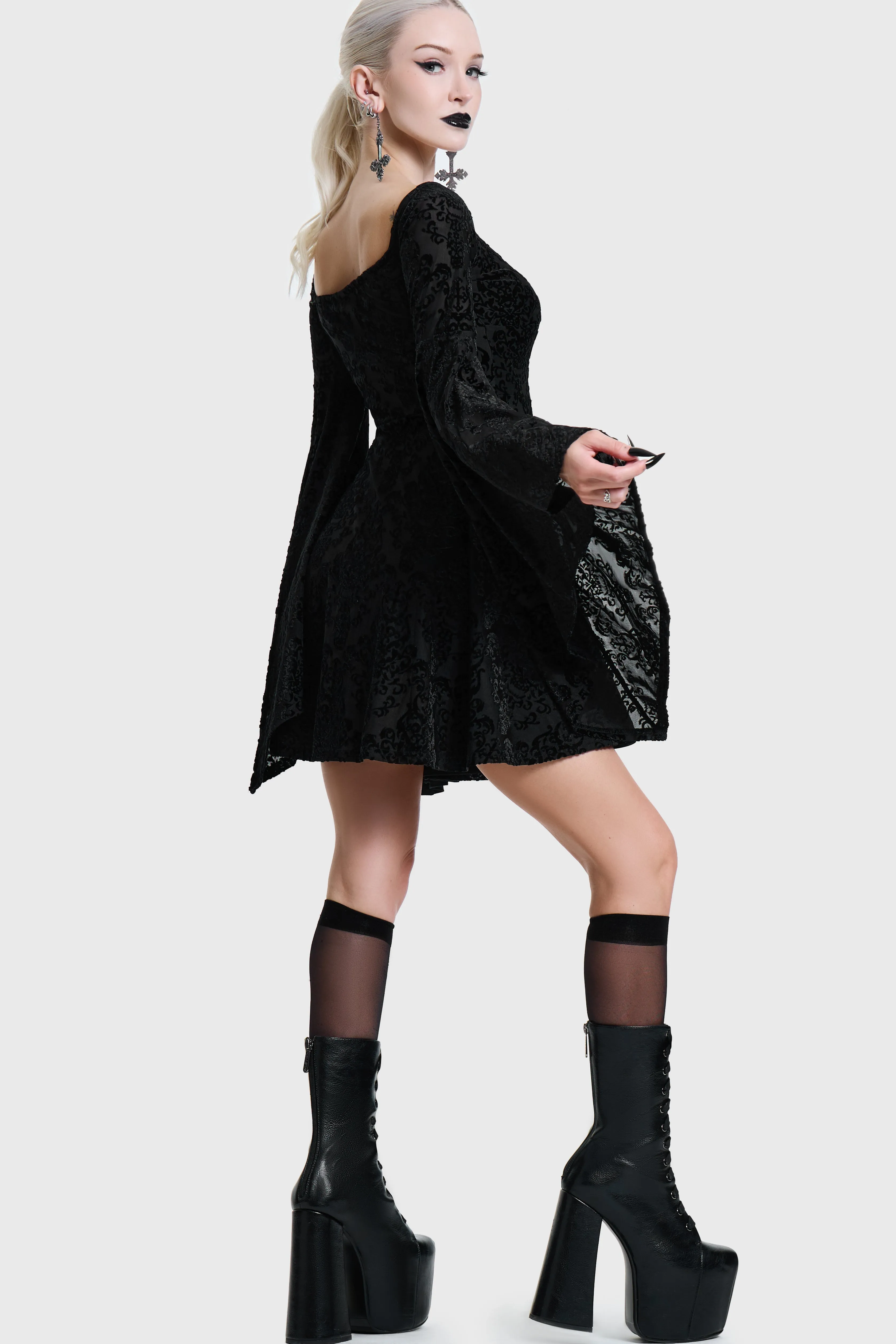 Daemon's Curse Mini Dress sold by Killstar product image thumbnail 5