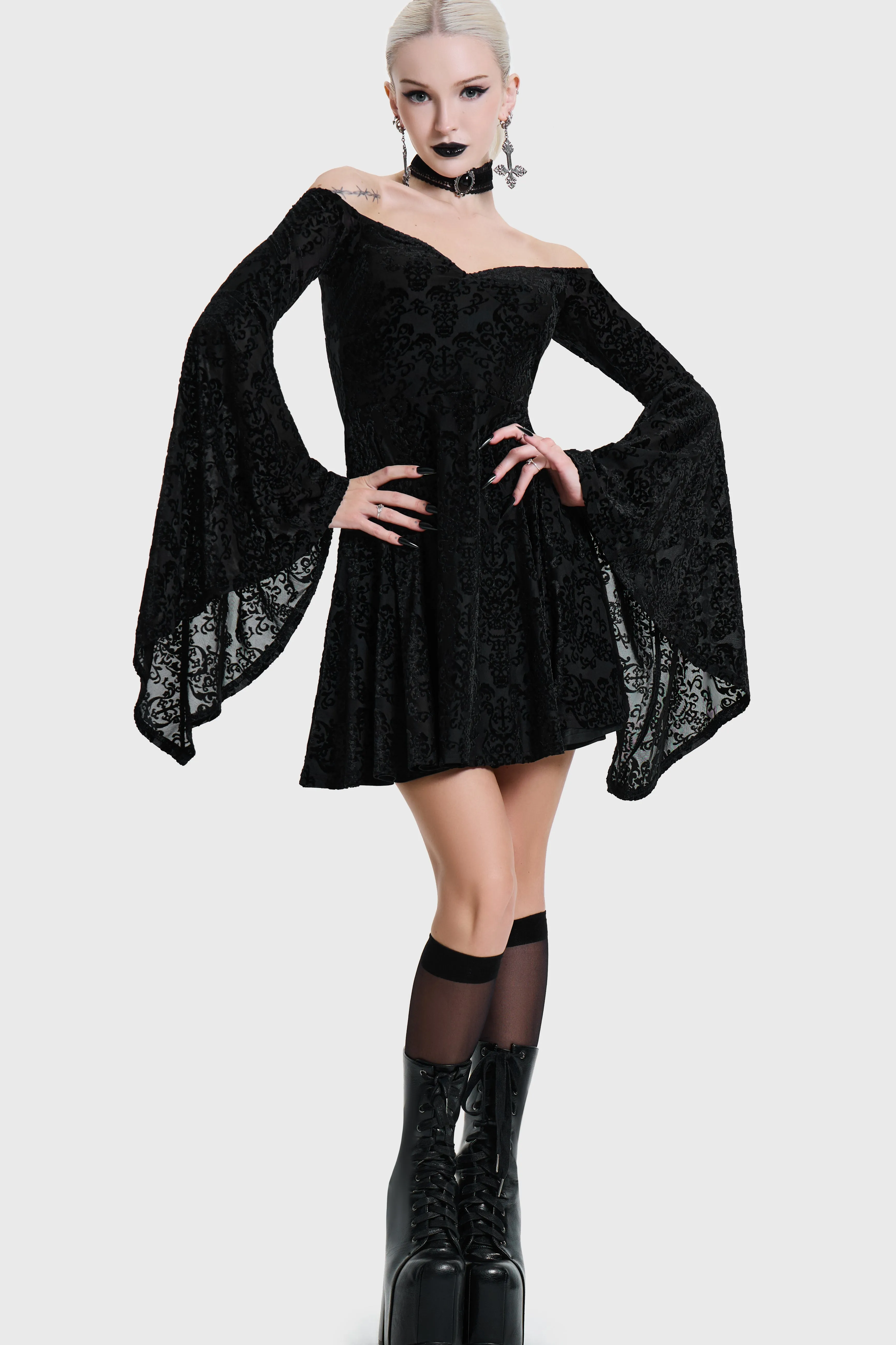 Daemon's Curse Mini Dress sold by Killstar product image thumbnail 4
