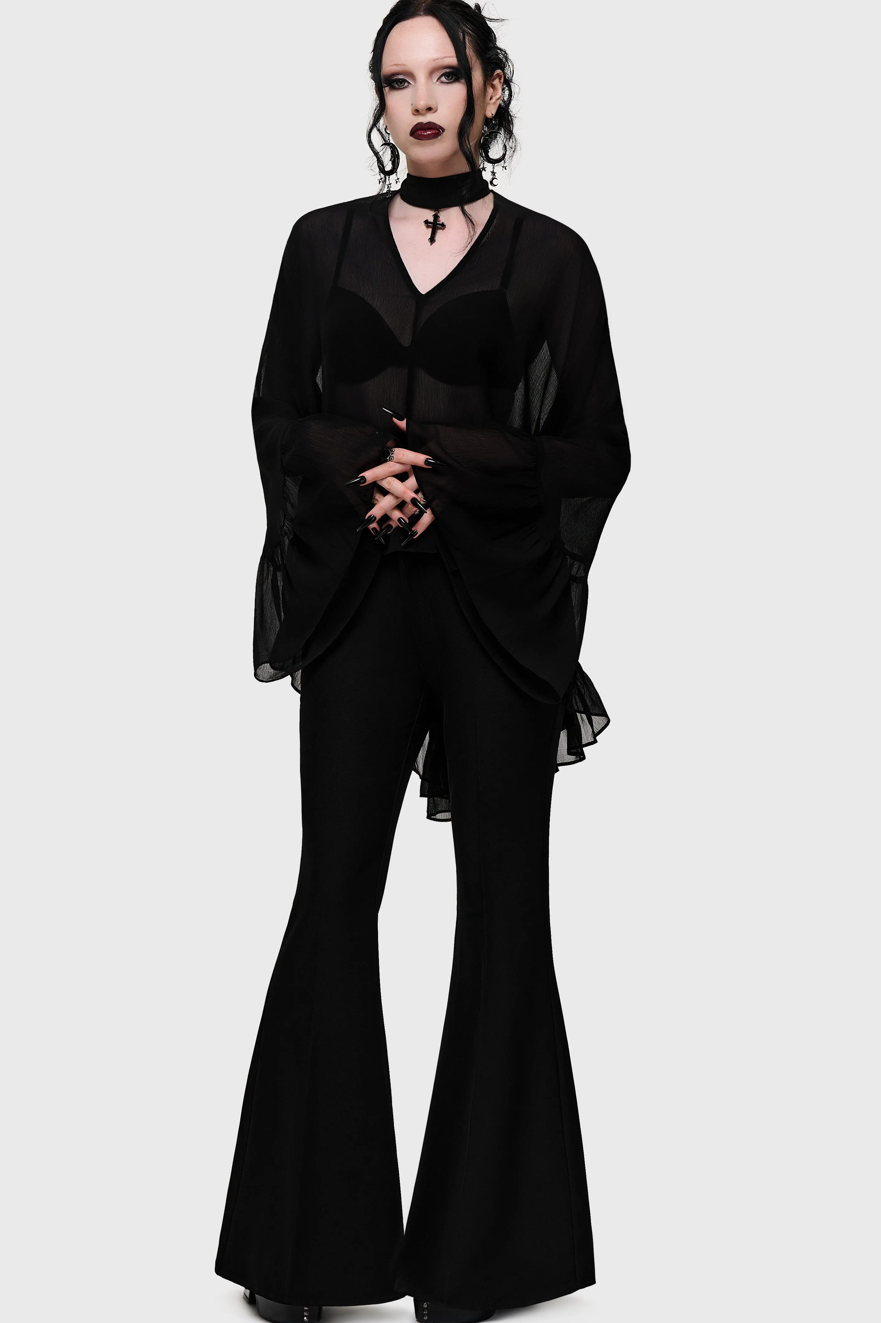 Cathedral Garden Chiffon Blouse sold by Killstar product image thumbnail 3