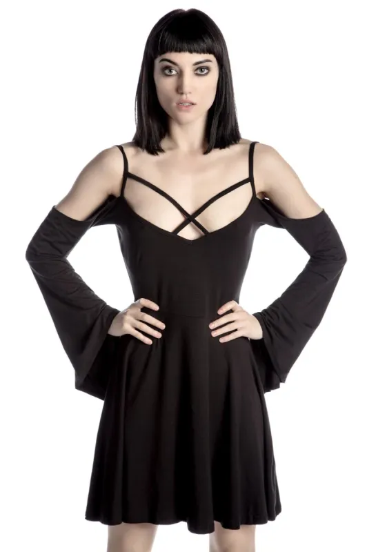 Séance Angel Sleeve Skater Dress [B] Resurrect sold by Killstar