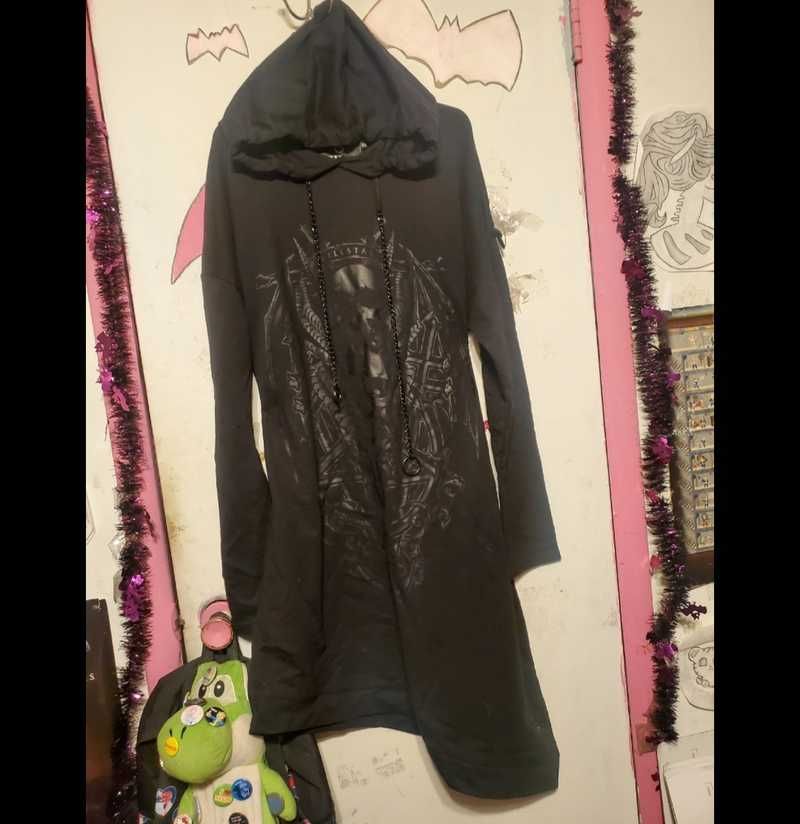 Dispare Asymmetrical Hoodie Resurrect sold by Killstar product image thumbnail 9