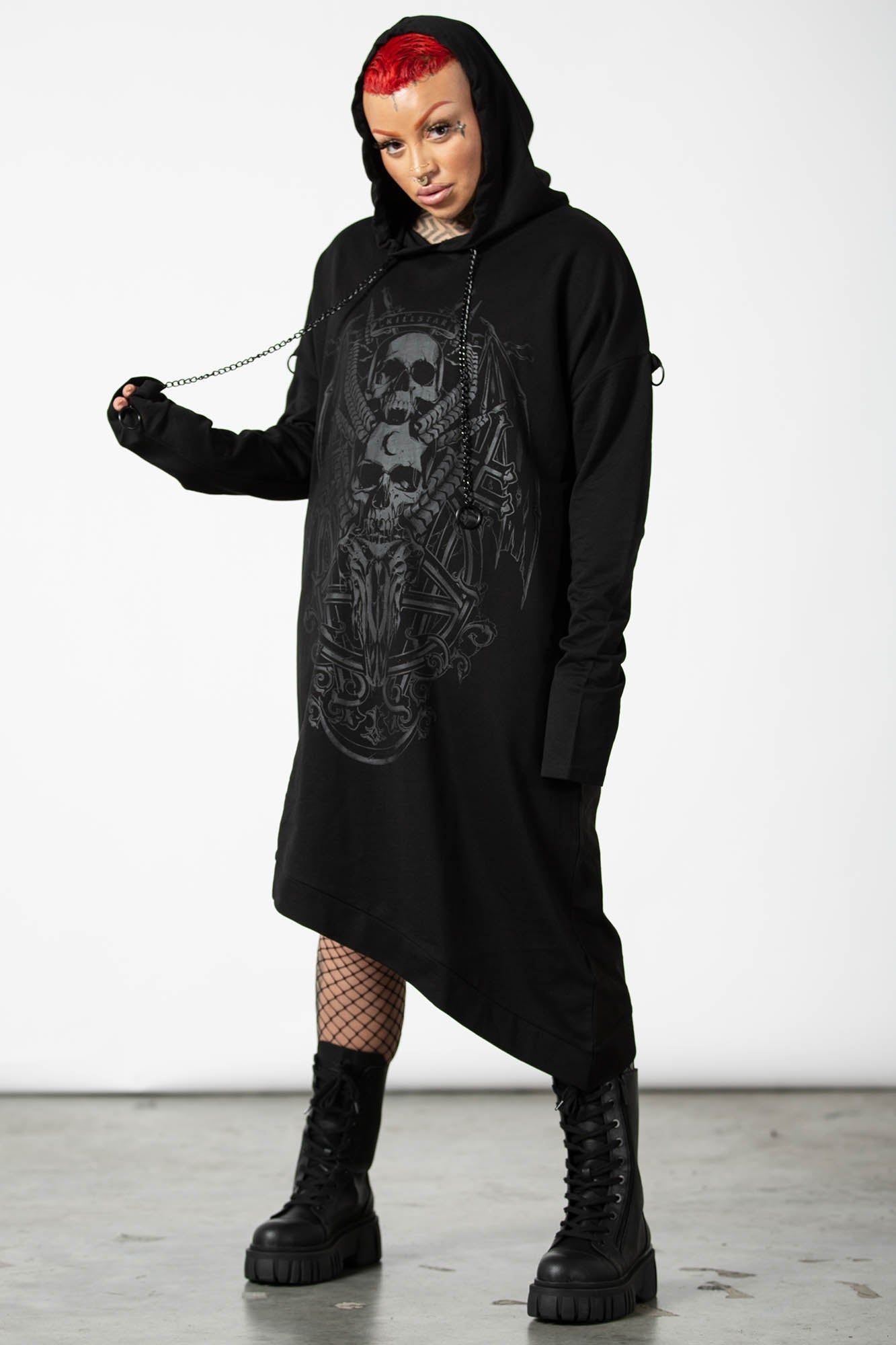Dispare Asymmetrical Hoodie Resurrect sold by Killstar