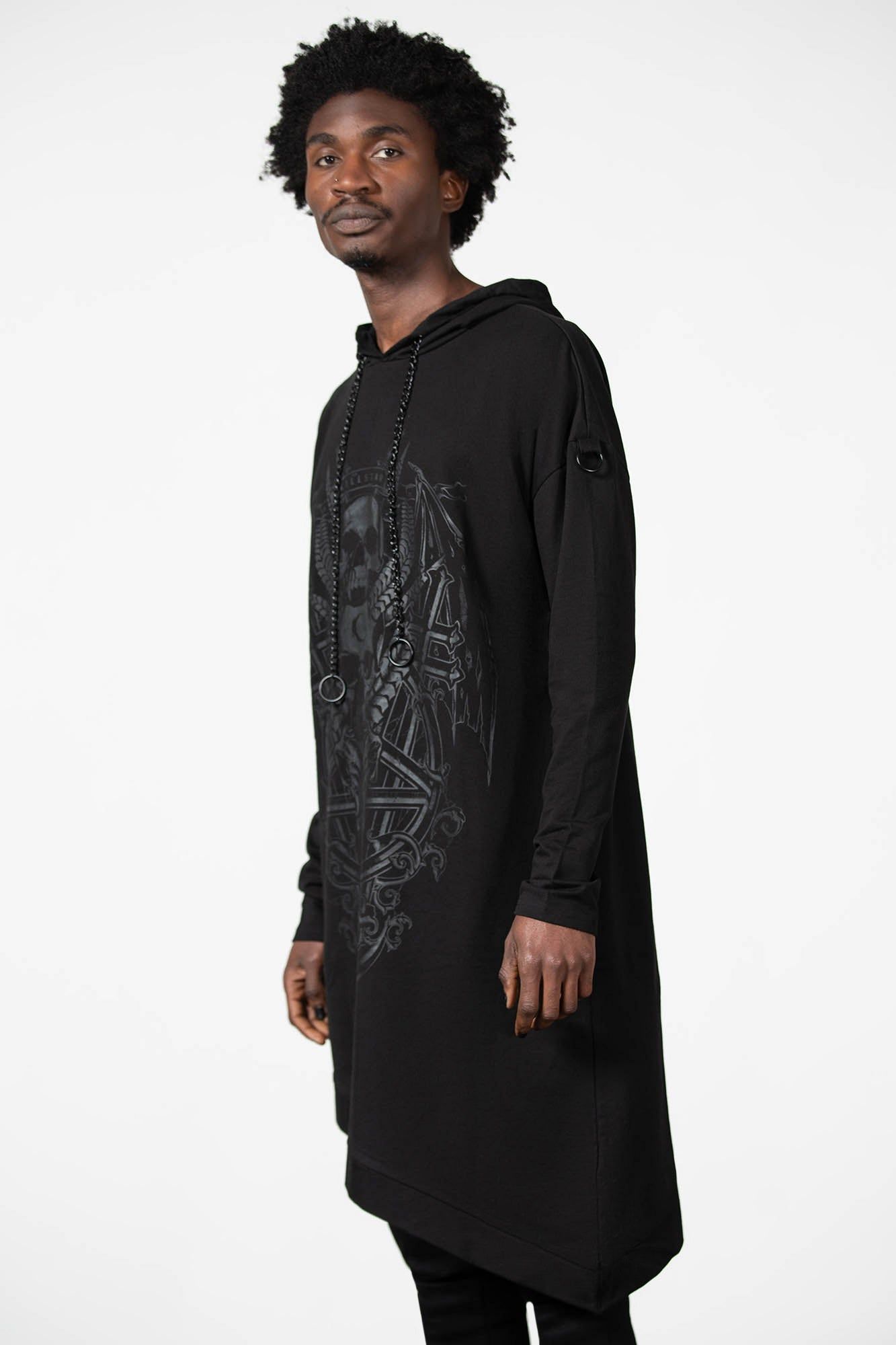 Dispare Asymmetrical Hoodie Resurrect sold by Killstar product image thumbnail 2