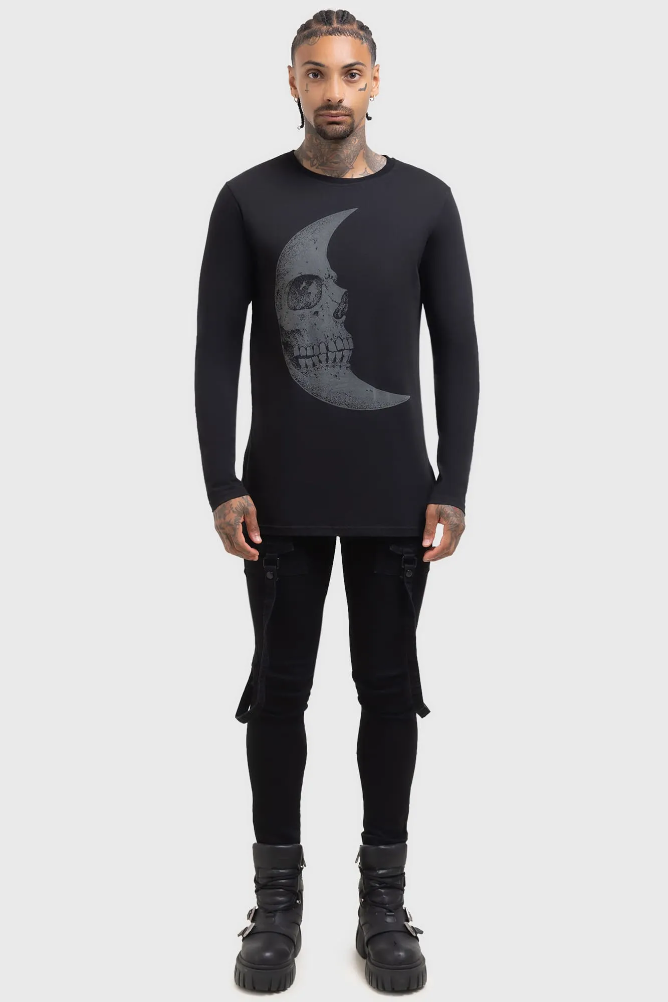 Lunar Crescent Long Sleeve Top sold by Killstar