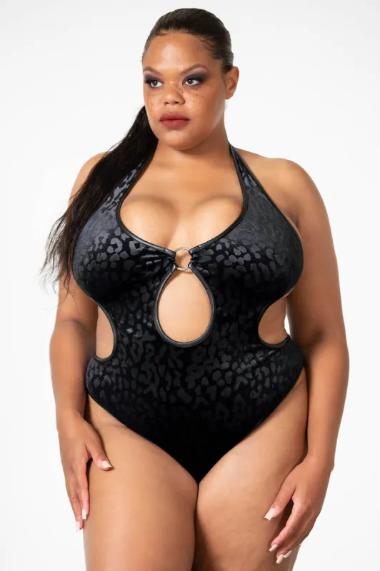 Barbarella Halter Bodysuit [B] [PLUS] sold by Killstar