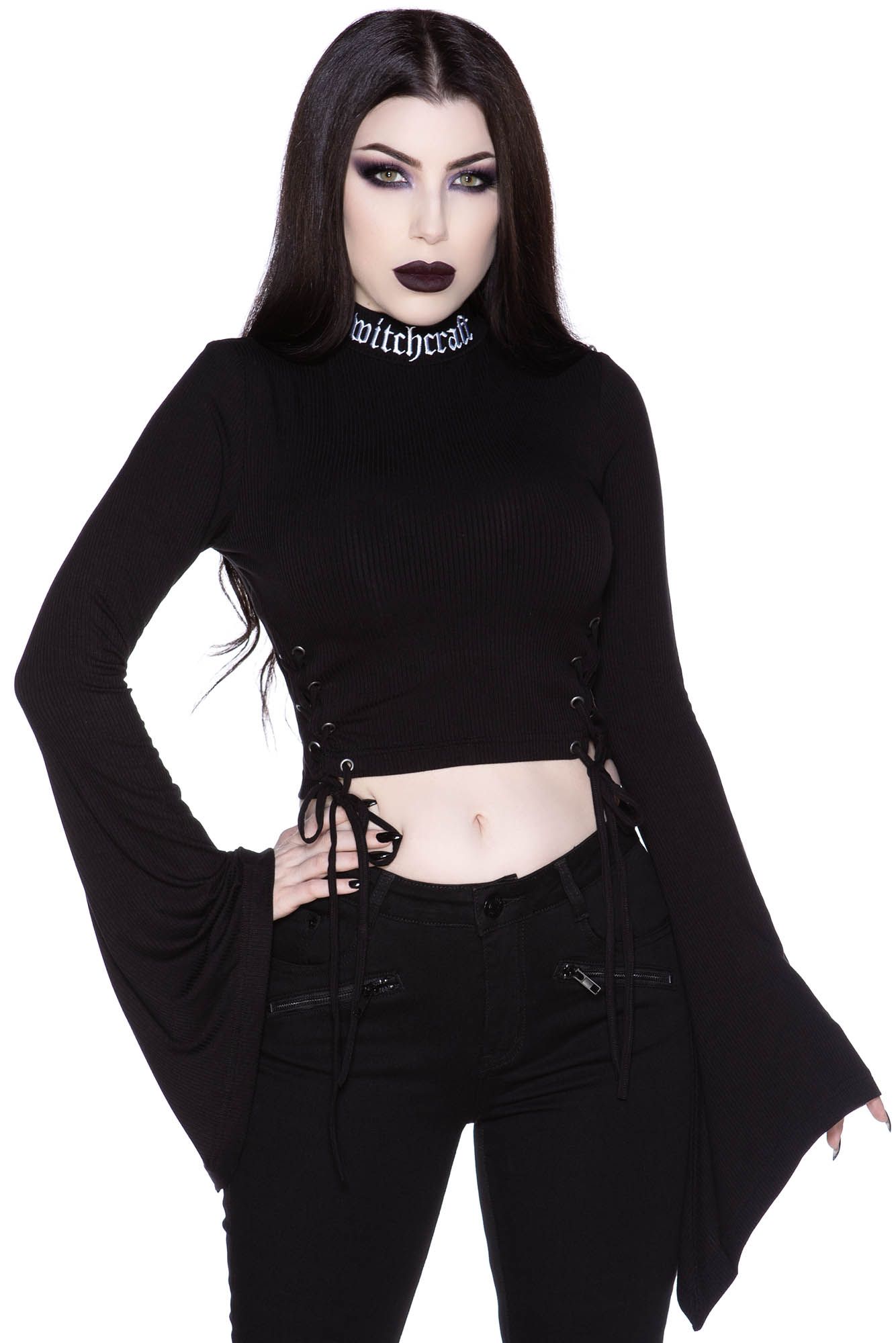 Cindy Long Sleeve Top Resurrect sold by Killstar