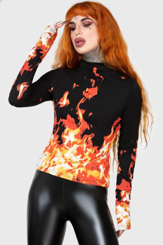 Carrie Long Sleeve Top sold by Killstar