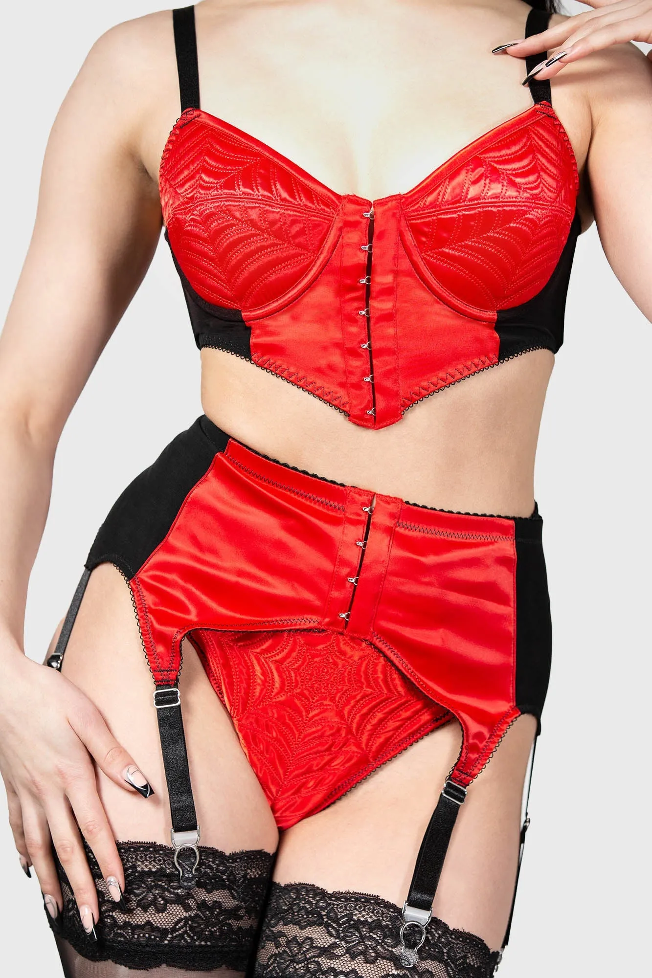 Scarlet Webutant Bullet Bra sold by Killstar