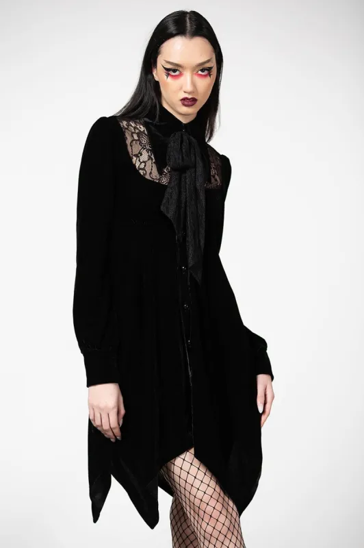 Nymyra Velvet Cameo Dress [B] Resurrect sold by Killstar