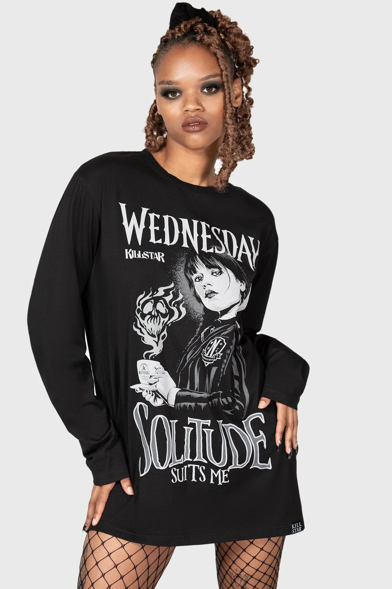 I Don't Do Tears Long Sleeve Top sold by Killstar product image thumbnail 5