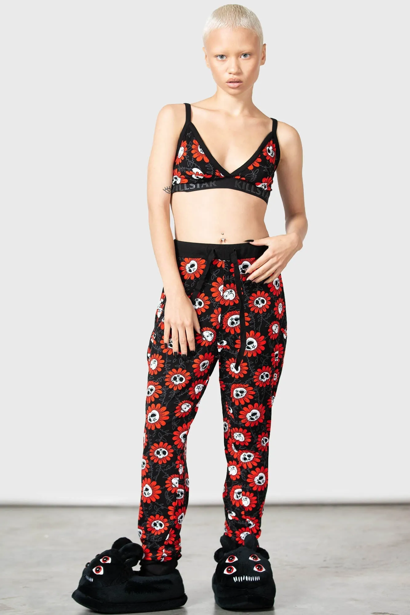 Gloomy Blossom Lounge Pants - Resurrect sold by Killstar product image thumbnail 2