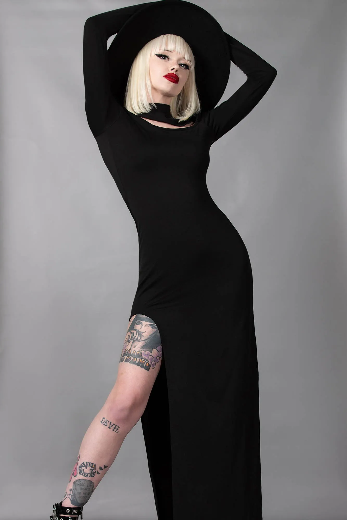 Astaroth Long Sleeve Dress sold by Killstar product image thumbnail 2