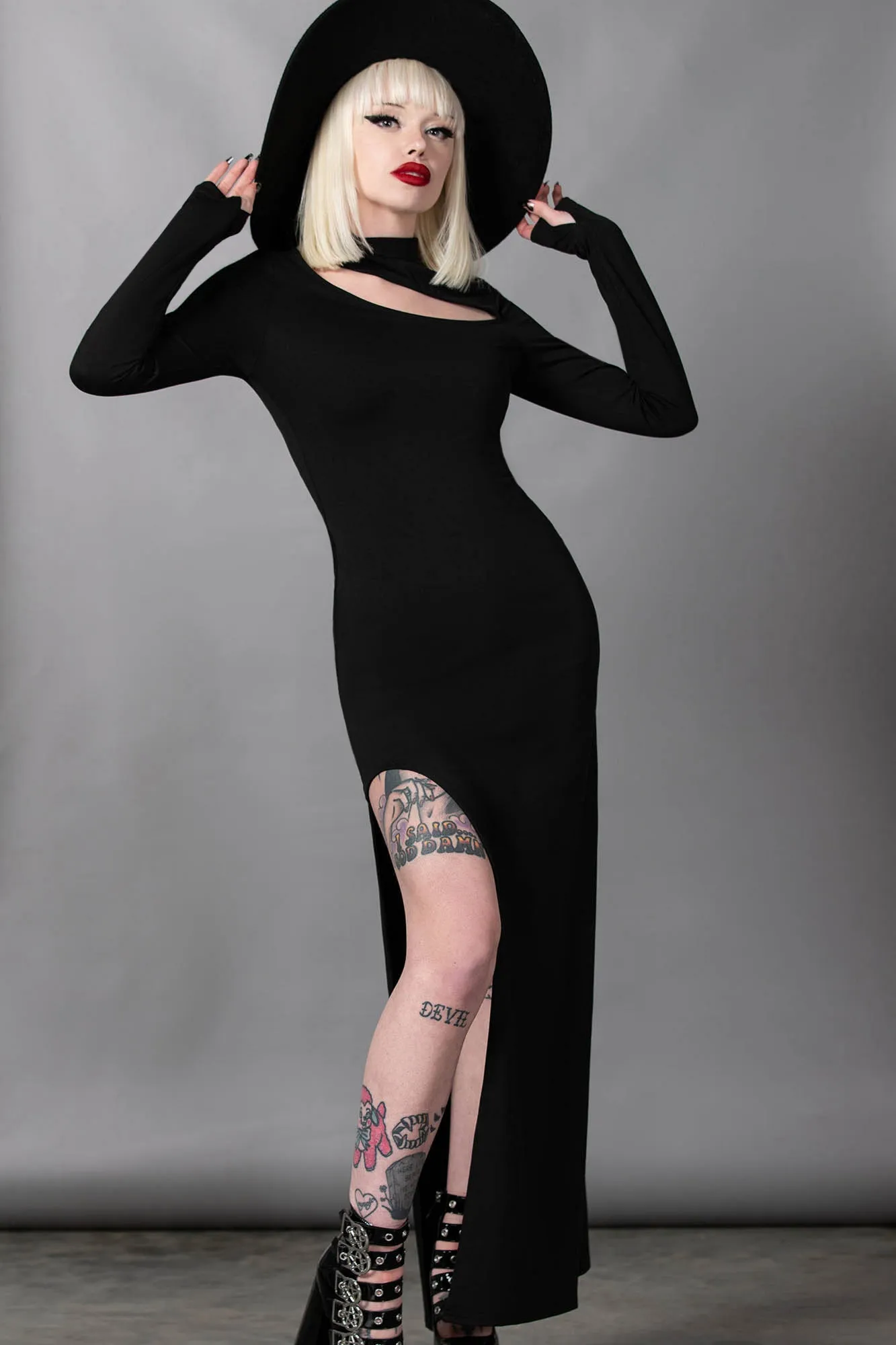 Astaroth Long Sleeve Dress sold by Killstar