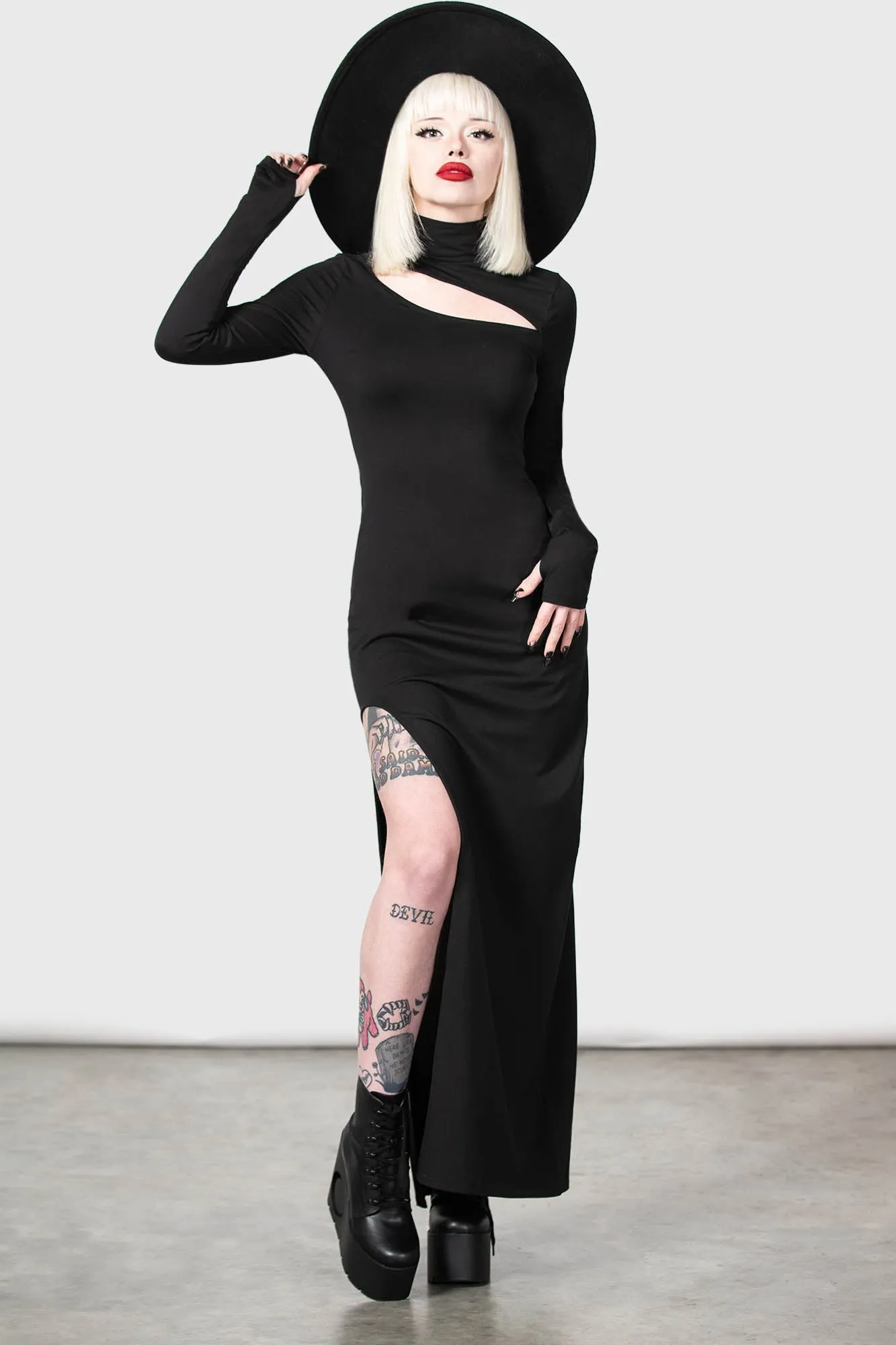 Astaroth Long Sleeve Dress sold by Killstar product image thumbnail 3