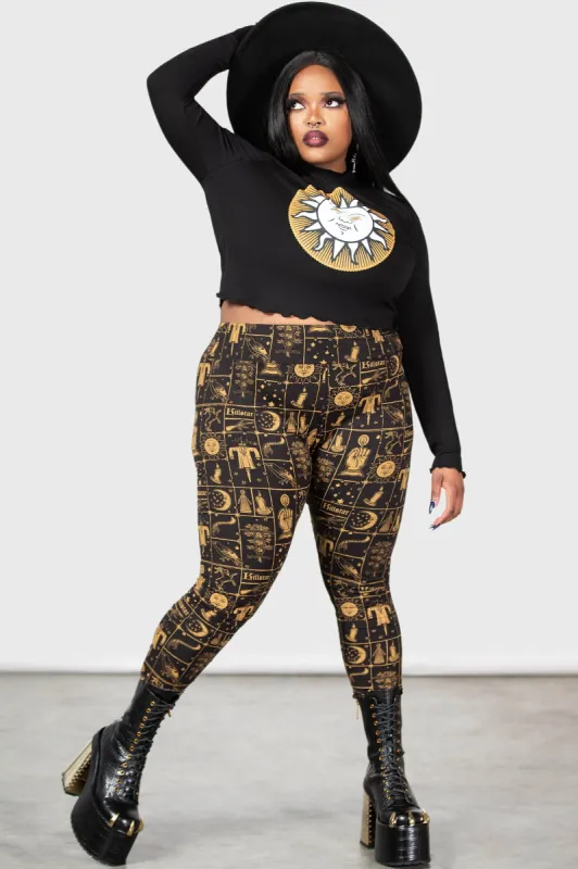 Folk Horror Leggings [PLUS] sold by Killstar