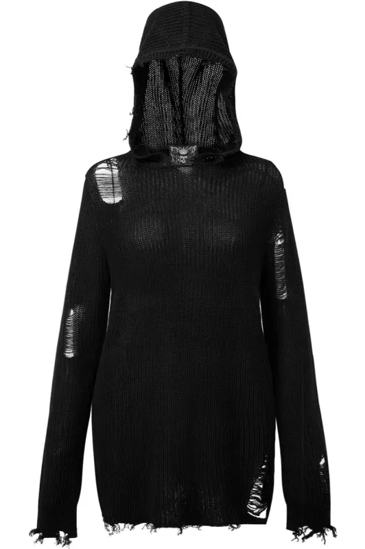 Mantra Knit Hoodie [PLUS] - Resurrect made by Killstar