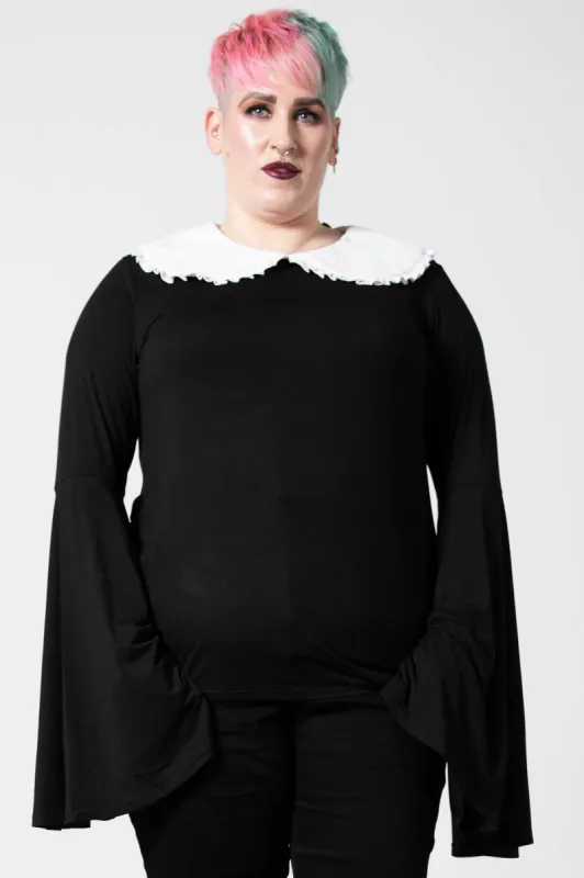 Samantha Long Sleeve Top [PLUS] sold by Killstar