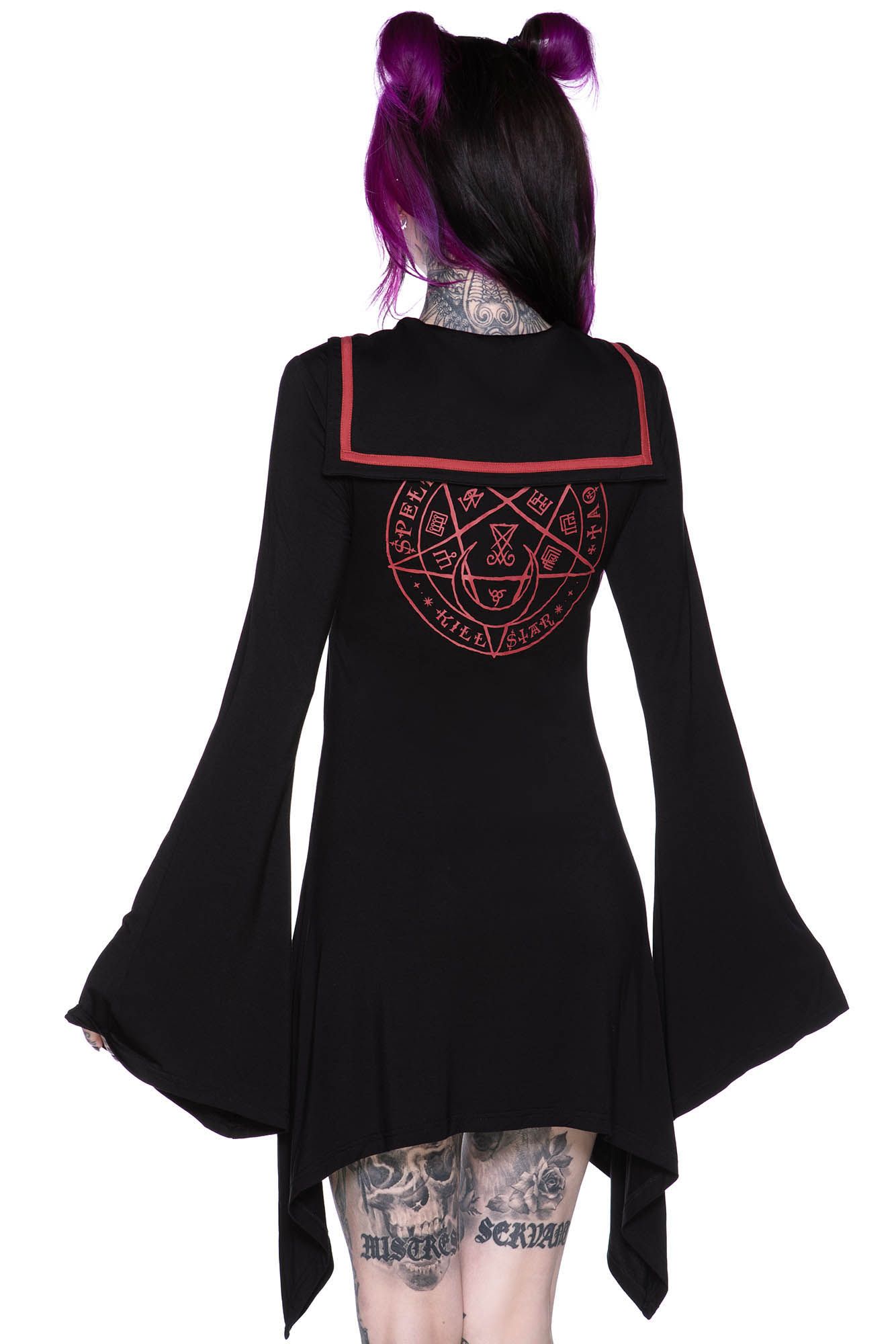En-Crypted Collar Dress Resurrect sold by Killstar product image thumbnail 3