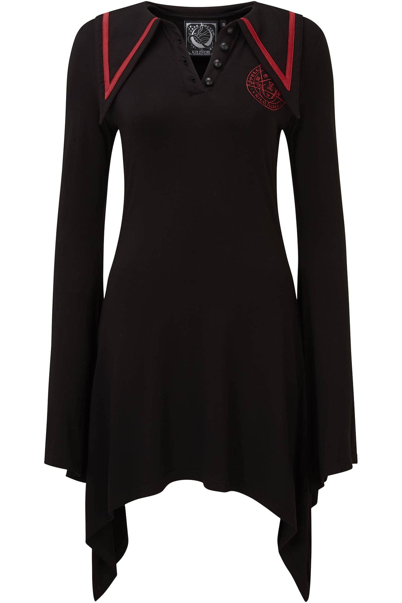 En-Crypted Collar Dress Resurrect sold by Killstar product image thumbnail 4