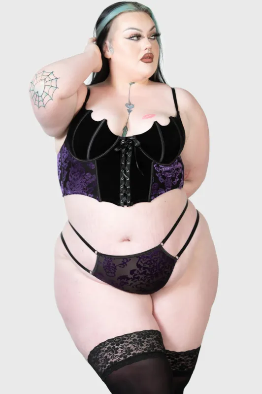 Fang Burnout Velvet Panty [PLUS] made by Killstar