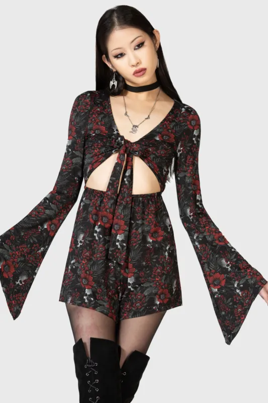 Bloodbloom Playsuit sold by Killstar