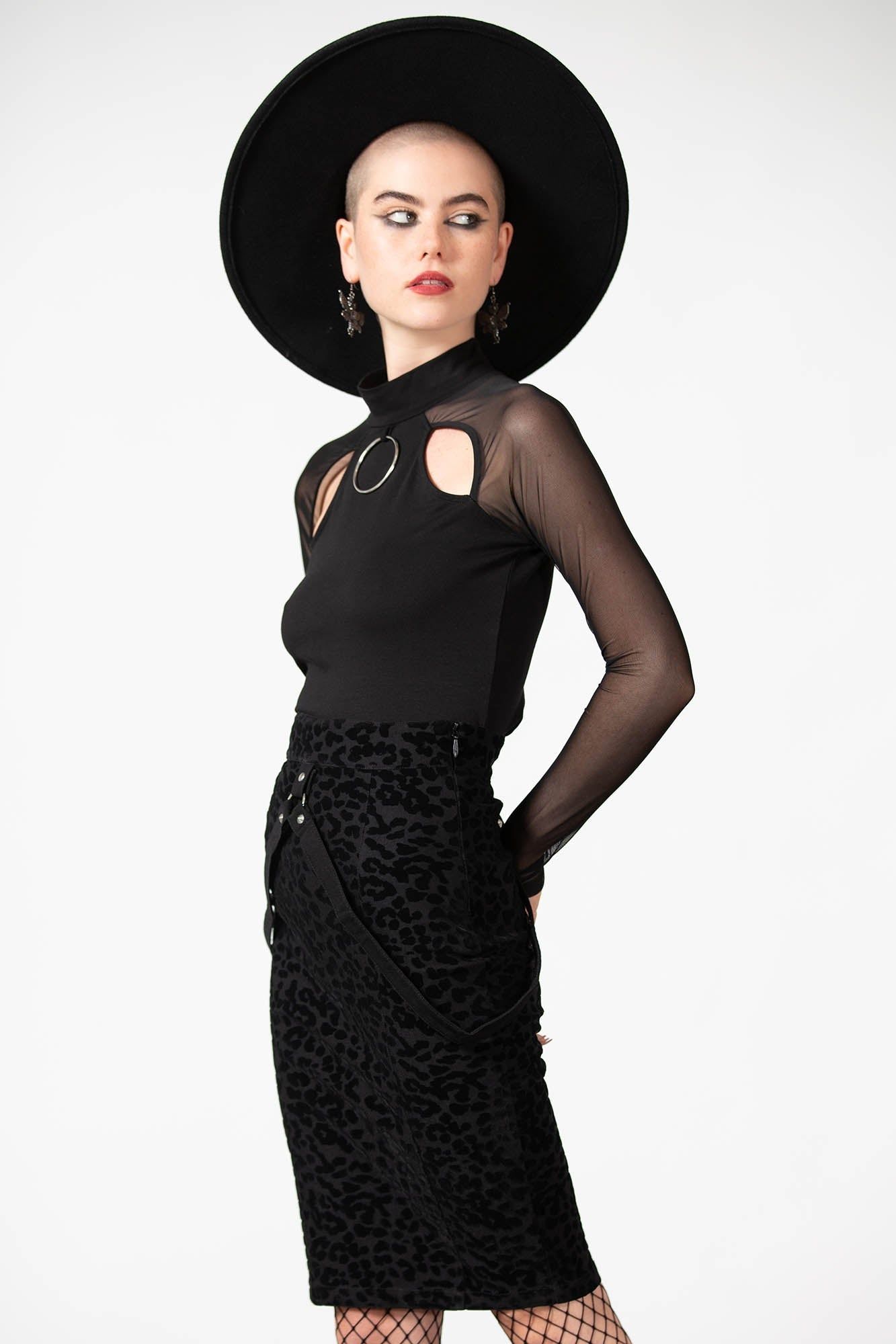 Catty Queen Midi Skirt Resurrect sold by Killstar product image thumbnail 3