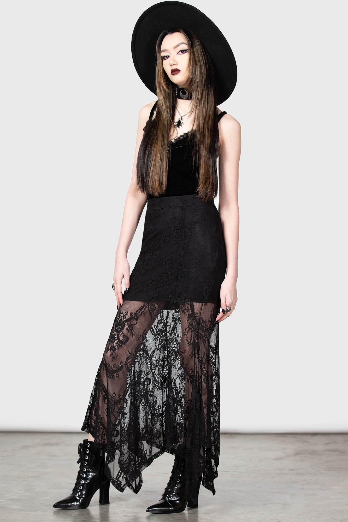 Rosa Lace Maxi Skirt Resurrect sold by Killstar product image thumbnail 3