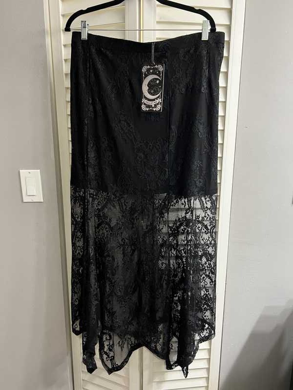 Rosa Lace Maxi Skirt Resurrect sold by Killstar product image thumbnail 4