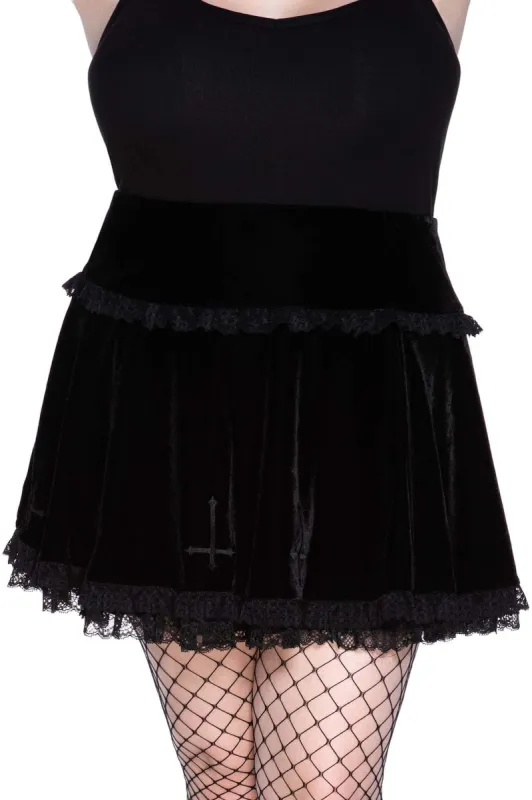 Mitzy Mini Skirt [PLUS] sold by Killstar