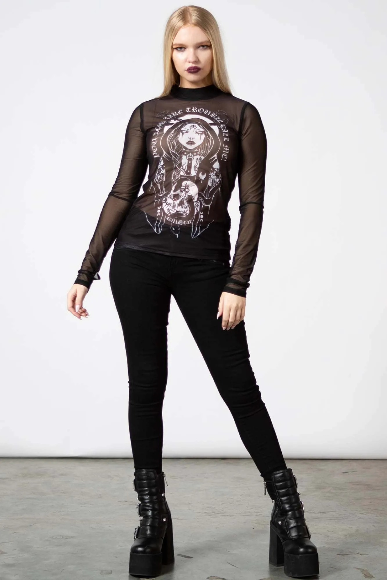 Trouble Mesh Top sold by Killstar product image thumbnail 2
