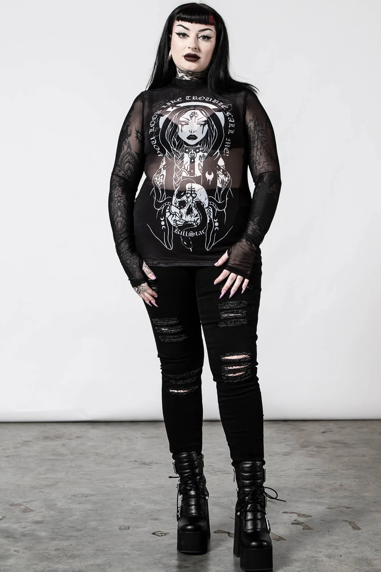 Trouble Mesh Top sold by Killstar product image thumbnail 3