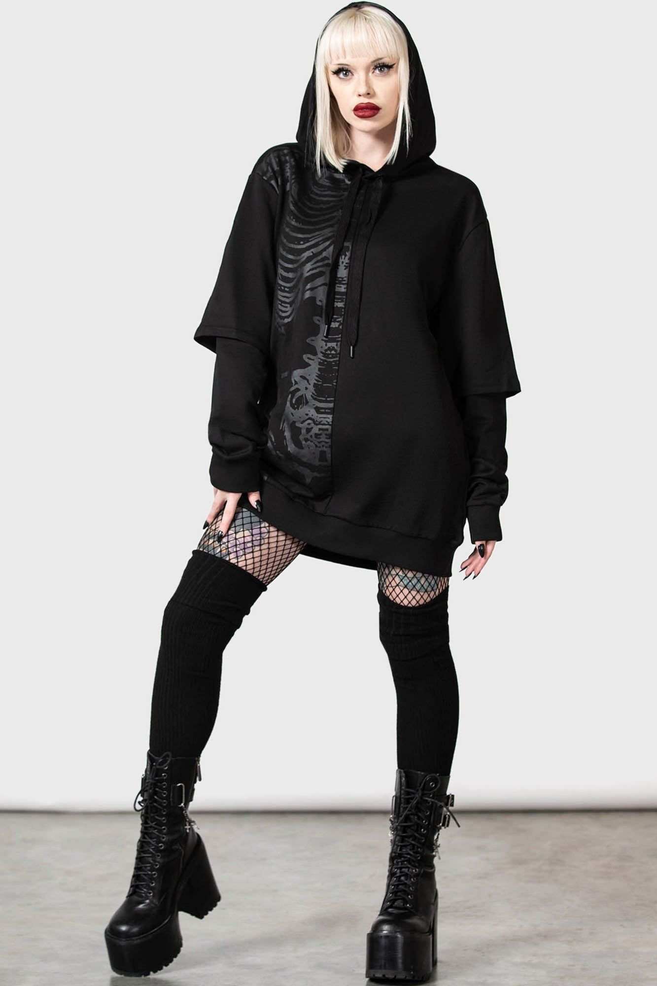Bad2the Hoodie Resurrect sold by Killstar product image thumbnail 5