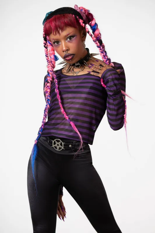 Astraios Mesh Top [PURPLE] sold by Killstar