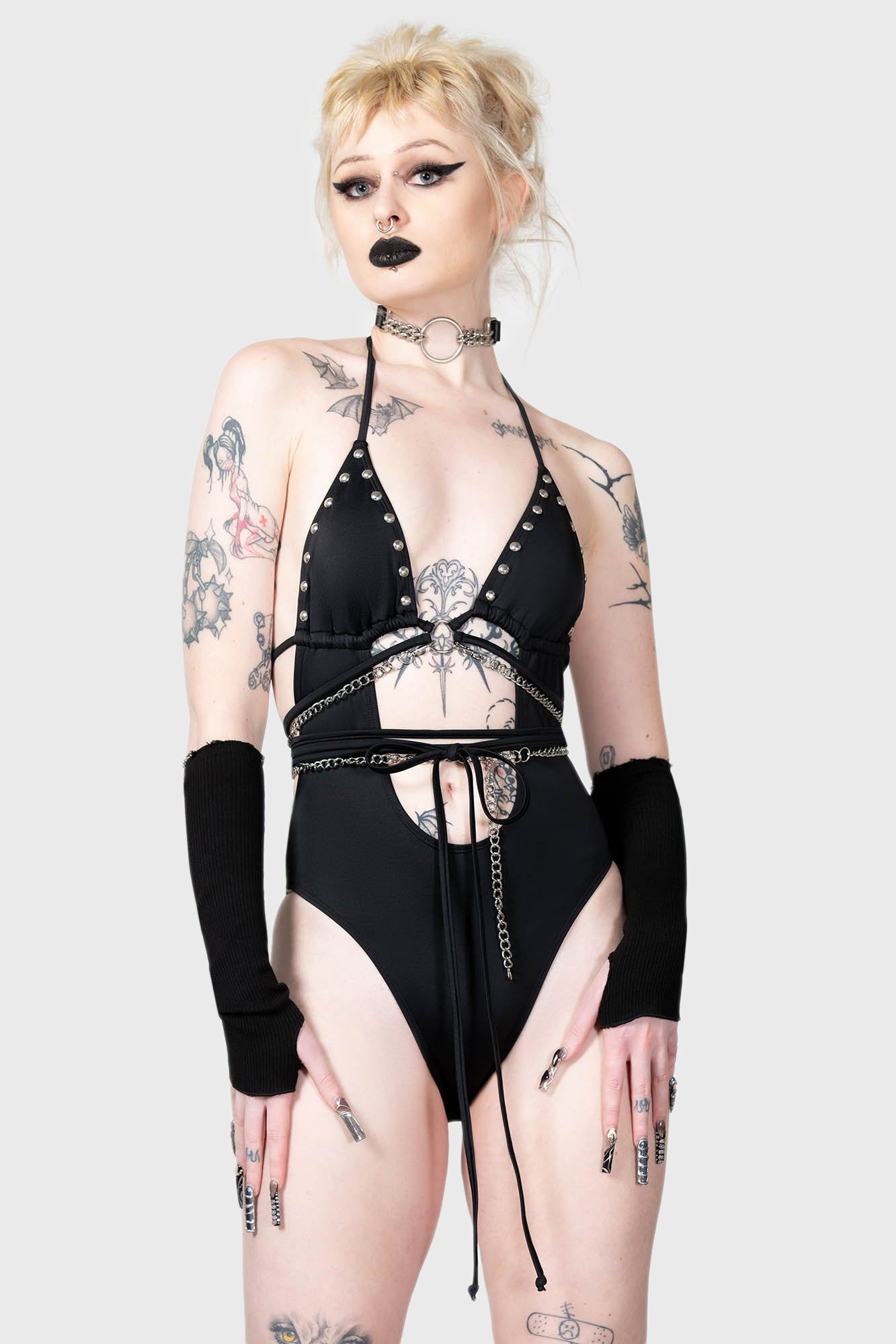 Black Hearted Swimsuit Resurrect sold by Killstar product image thumbnail 3