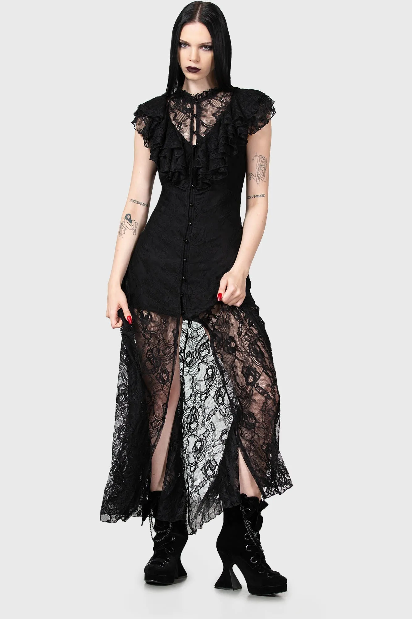 Vampire's Ball Maxi Dress sold by Killstar product image thumbnail 3