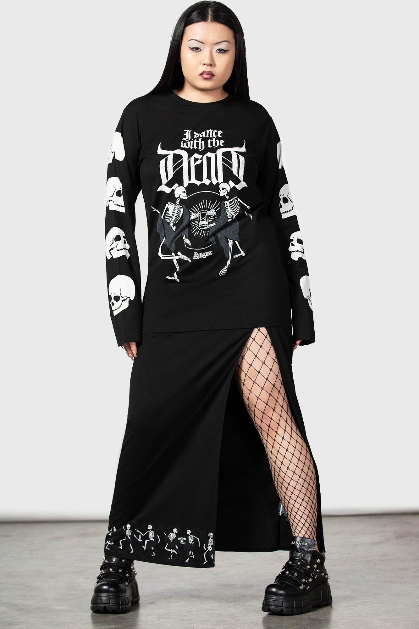 Deathdanse Long Sleeve Top Resurrect sold by Killstar product image thumbnail 4