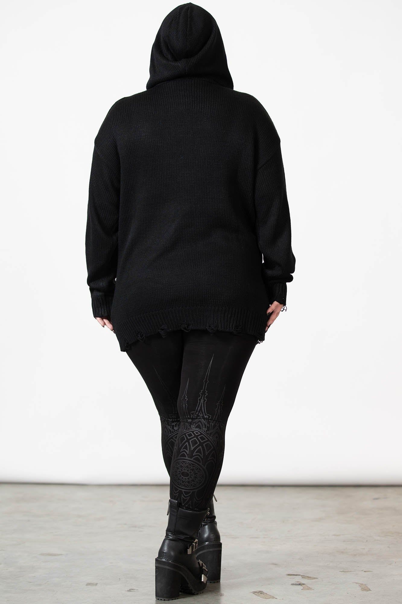 Hyperion Hooded Knit Sweater Resurrect sold by Killstar product image thumbnail 5